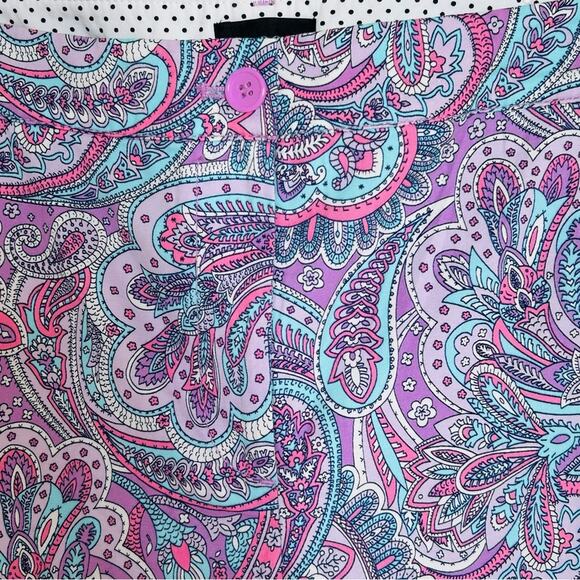 Talbots Women's Perfect Crop Pants Paisley Size 14 - Picture 4 of 11